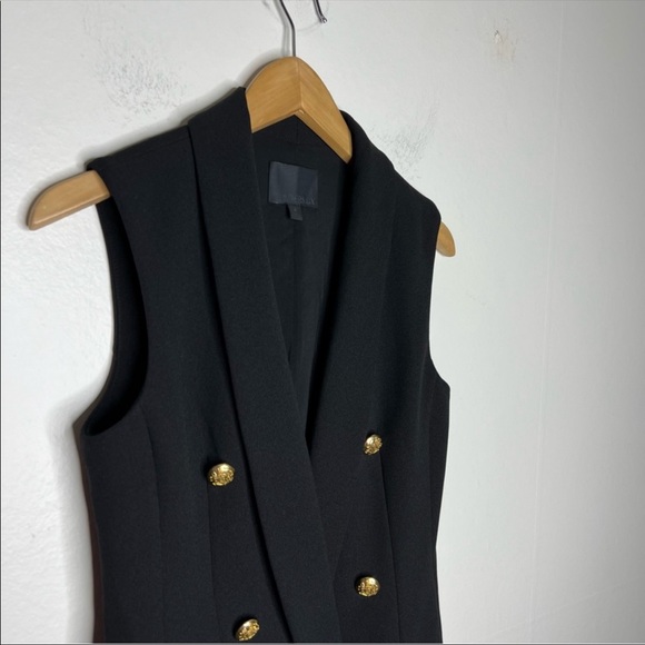Intermix Black Edison Blazer Vest Dress - Picture 2 of 4
